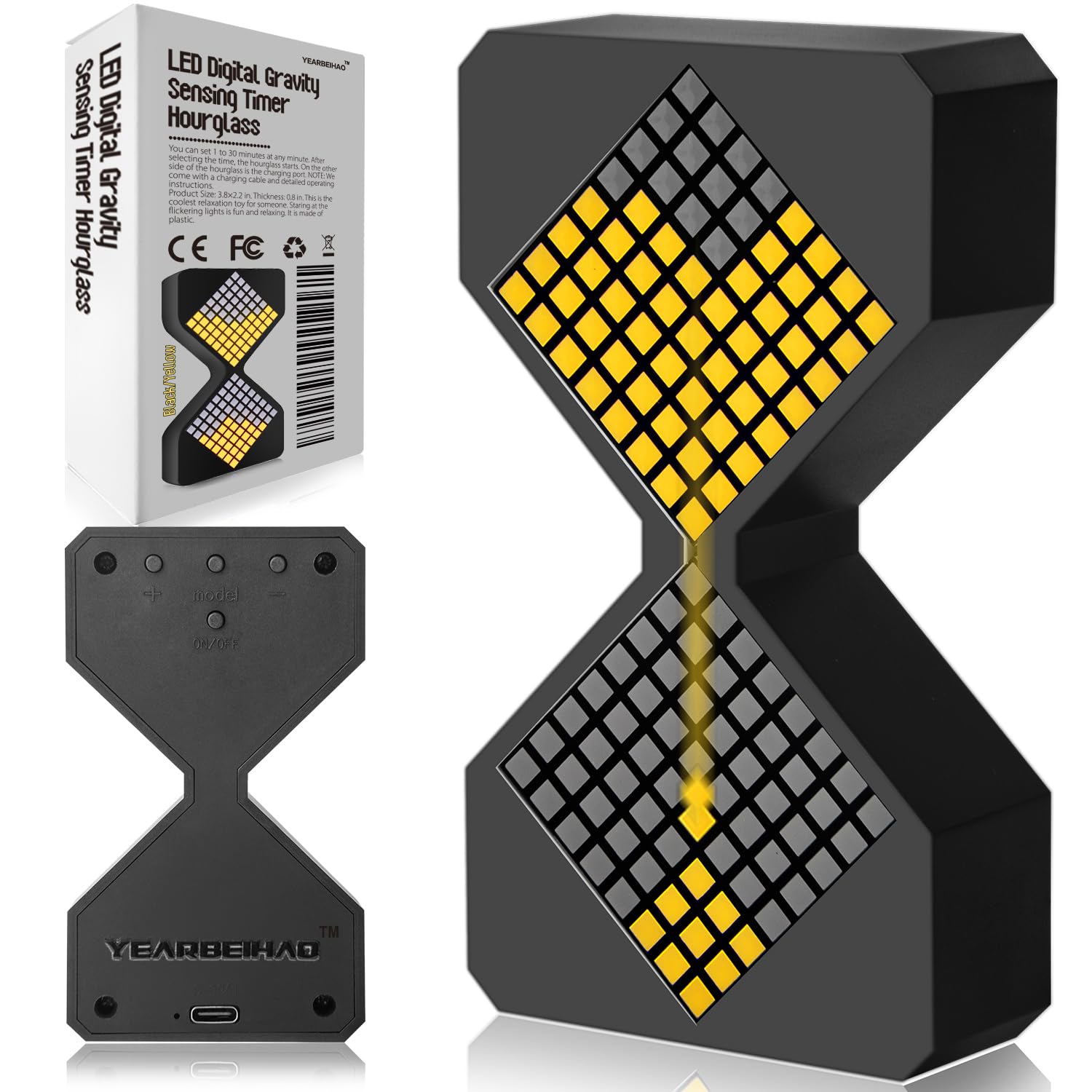 YEARBEIHAO LED Digital Electronic Hourglass Gravity Sensing Timer (Black)
YEARBEIHAO 1-30 Minutes Adjustable Timer for