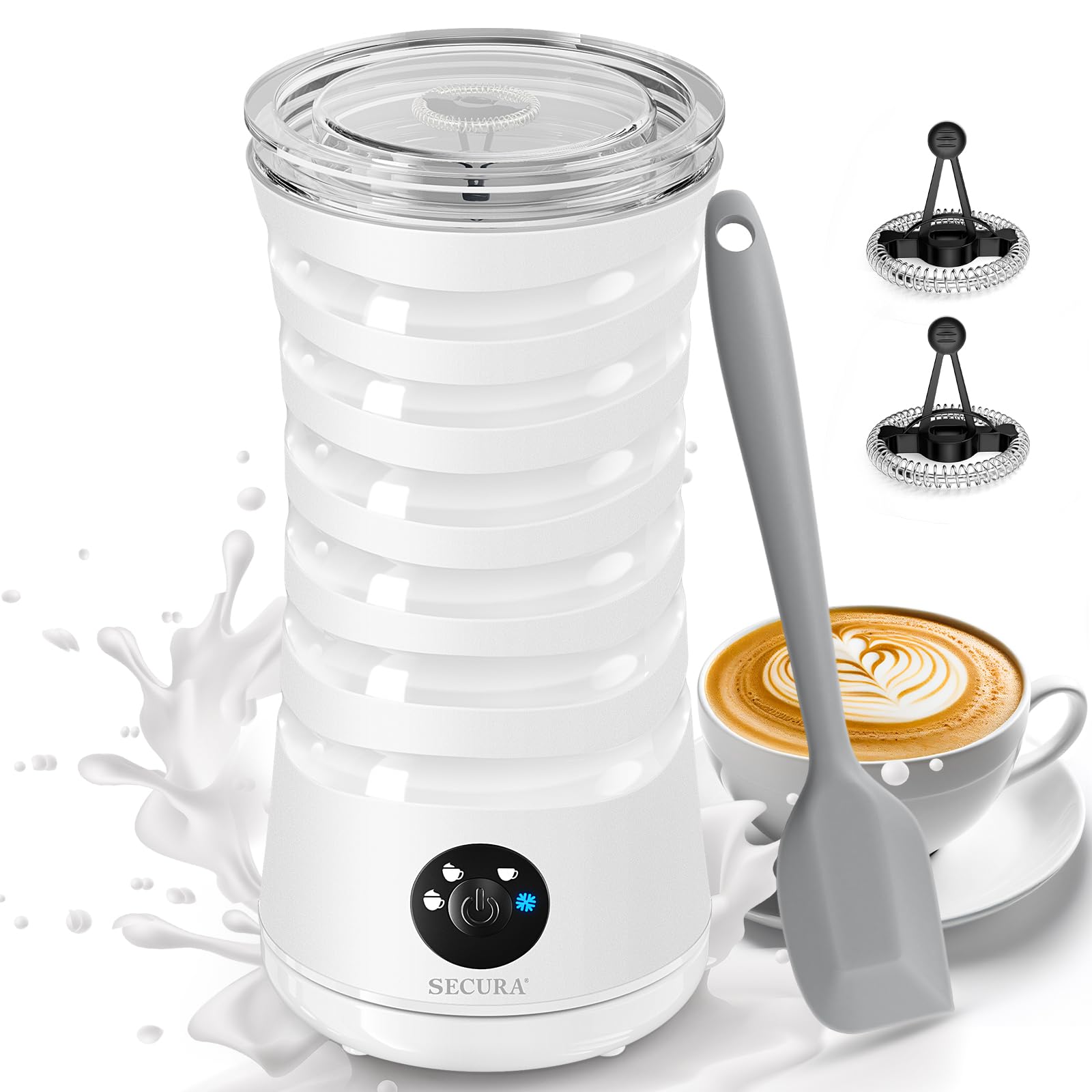 Secura Electric Milk Frother, Automatic Milk Steamer for Latte, Cappuccinos, Macchiato with 8.4oz/240ml Milk Warmer
Secu