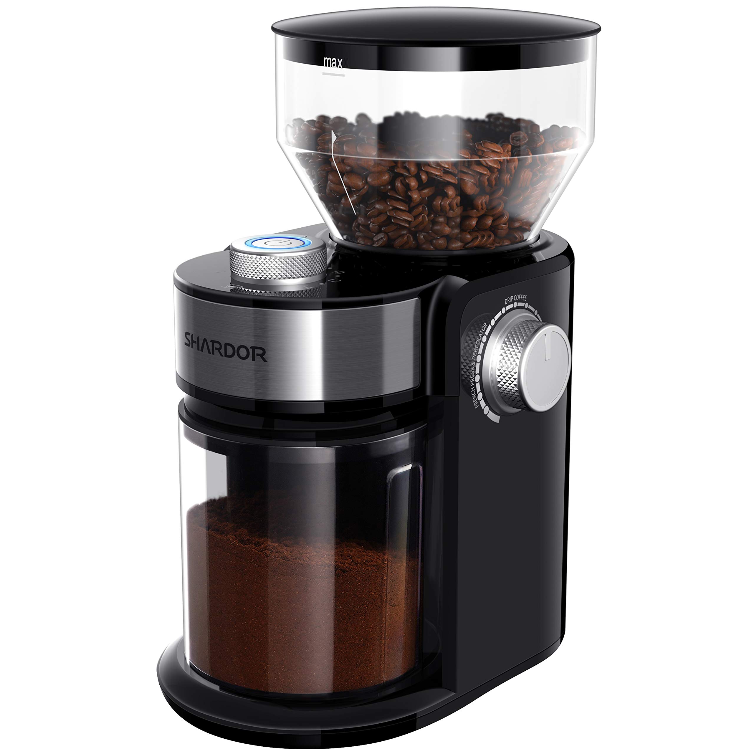 SHARDOR Electric Burr Coffee Grinder - Adjustable Burr Mill, 16 Precise Grind Settings for Coffee Lovers, Kitchen Use, 2